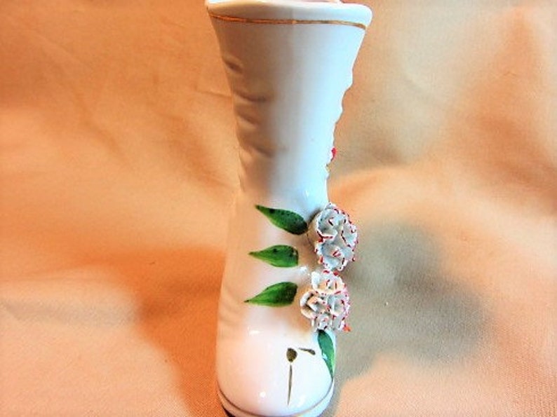 Small Porcelain Shoe Vase Floral Vase Sm Shoe Decoration Etsy