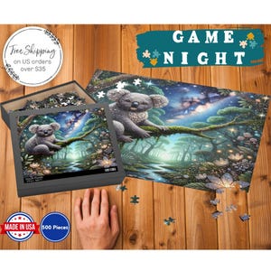 Koala Bear Mosaic Puzzle – Unique Jungle Jigsaw for Family, Adults & Kids, 120/252/500 Pieces