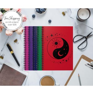 Celestial Yin Yang Spiral Notebook