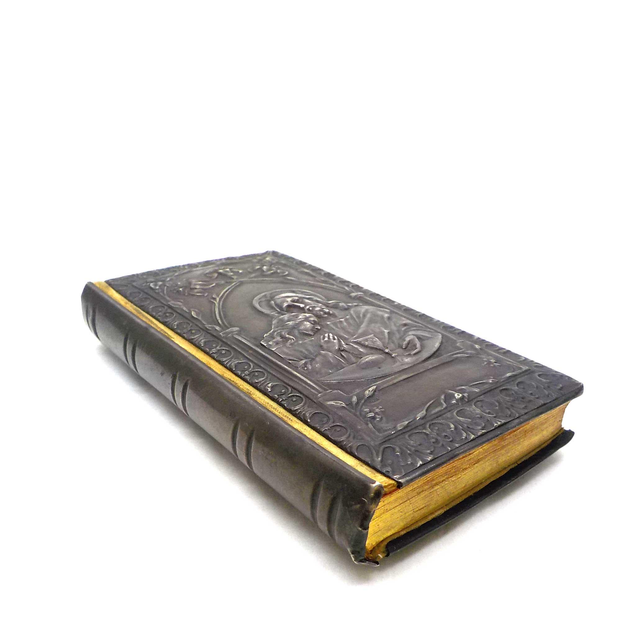 アンティーク 1922 宗教ミサ典書: 800 シルバー カバー、レプセ