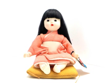 市松人形 日本製 ヴィンテージ ハンドメイド アートドール 胡粉と