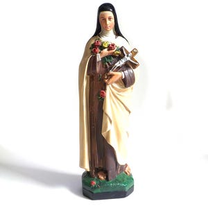 Figura antigua de Santa Teresa del Niño Jesús en Escayola. VS215
