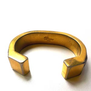 Pulsera vintage Loewe de los 70. Metal y piel. VS253