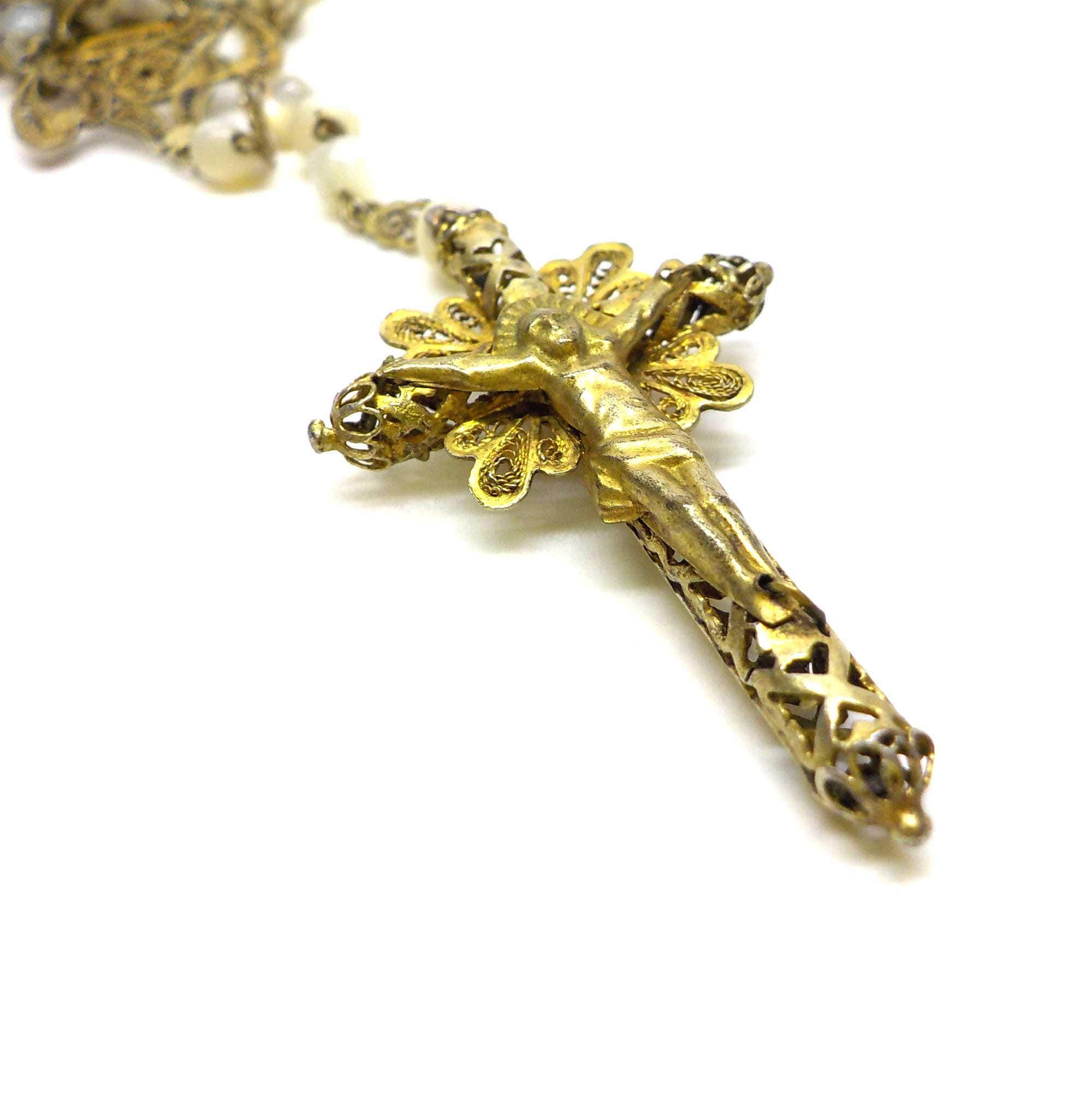 Boite à chapelet filigrane d'argent 800 ovale | vente en ligne sur HOLYART
