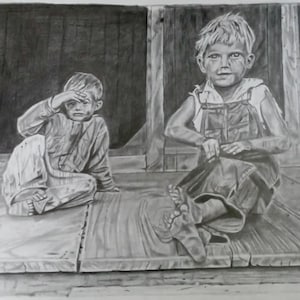 Graphite drawing, graphite portrait,Pencil drawing,Pencil portrait. Original rendering.No prints.18.5inch x 14inch. Unframed.