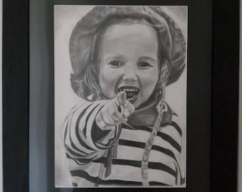子供の肖像画 - 子供の鉛筆画（カスタマイズ可能）。 - Etsy 日本