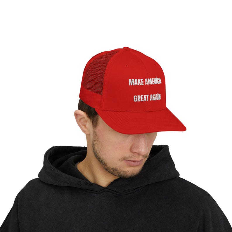 Make America Great Again, Embroidered MAGA Trucker Cap, Make America Kind Again, Make America Cowboy Again , Great Gift for America Lovers image 1