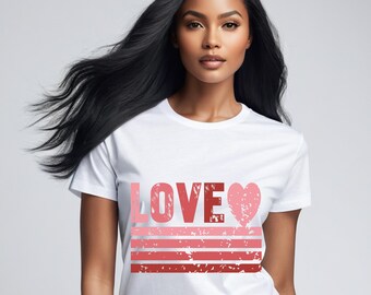 Retro Love Valentines Day Shirt, Love Shirt, Valentines Day Shirts For Woman, Perfect Gift for Couples, Valentines Day Gift