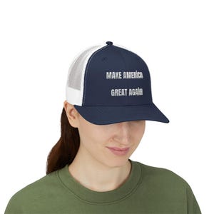 Make America Great Again, Embroidered MAGA Trucker Cap, Make America Kind Again, Make America Cowboy Again , Great Gift for America Lovers image 5