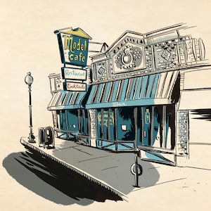 11"x17" Print of the Model Cafe, Allston, Boston, MA