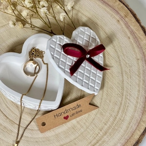 Herzförmige Schmuckschatulle, handgemachte Aufbewahrungsschachtel, Valentinstag, Jahrestag, Braut, Corporate, Event, Geschenk, Ideen, Anlass, Geburtstag