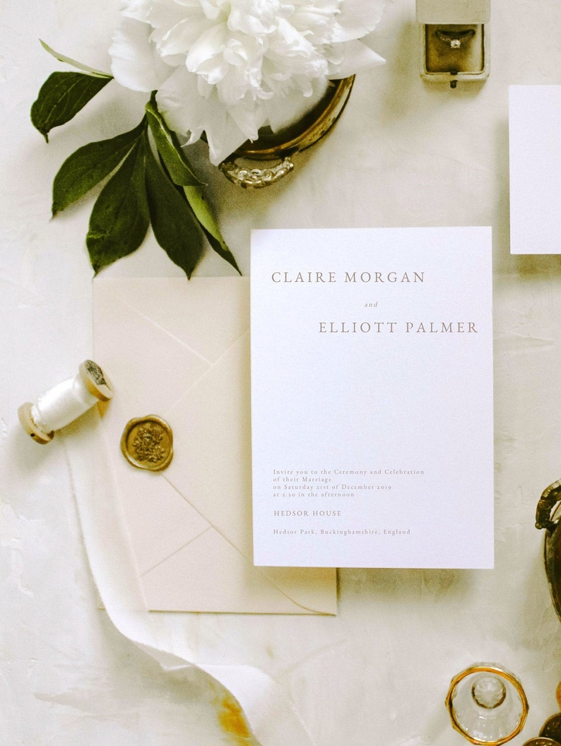 Download Minimal Wedding Invitation Set Printable Wedding Templates | Etsy