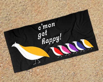 Partridge Family Birds March Beach Towel – 1970s Retro TV Show Tribute