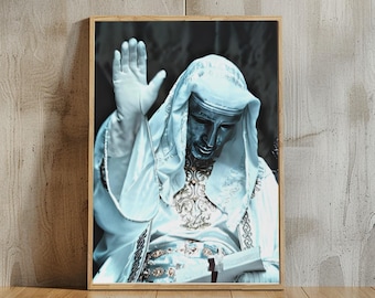 King Baldwin IV Canvas, Masked King of Jerusalem, Medieval Crusader Art (Unframed)