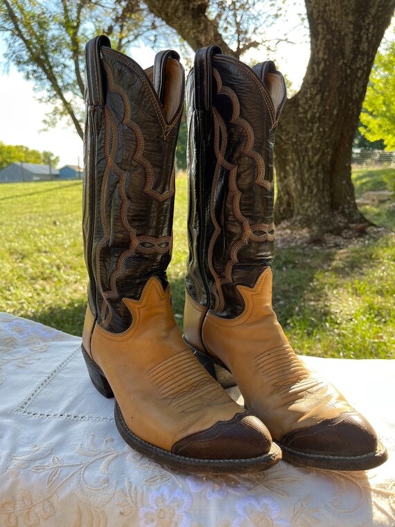 Vintage Tony Lama Cowboy Western Boots 