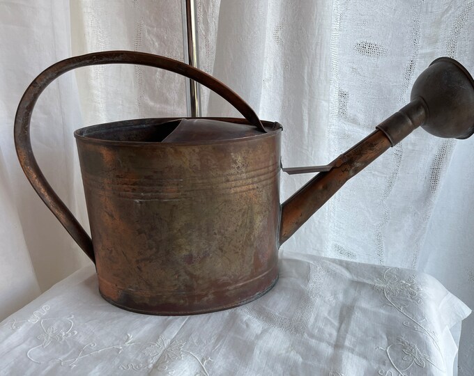 XL Copper Watering Can Vintage Etsy