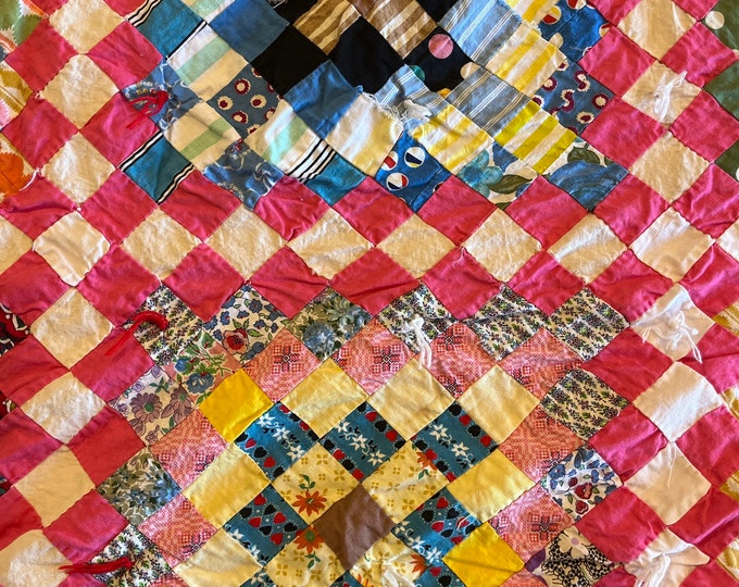 Vintage Picnic Beach Quilt Blanket Cutter Quilt Etsy