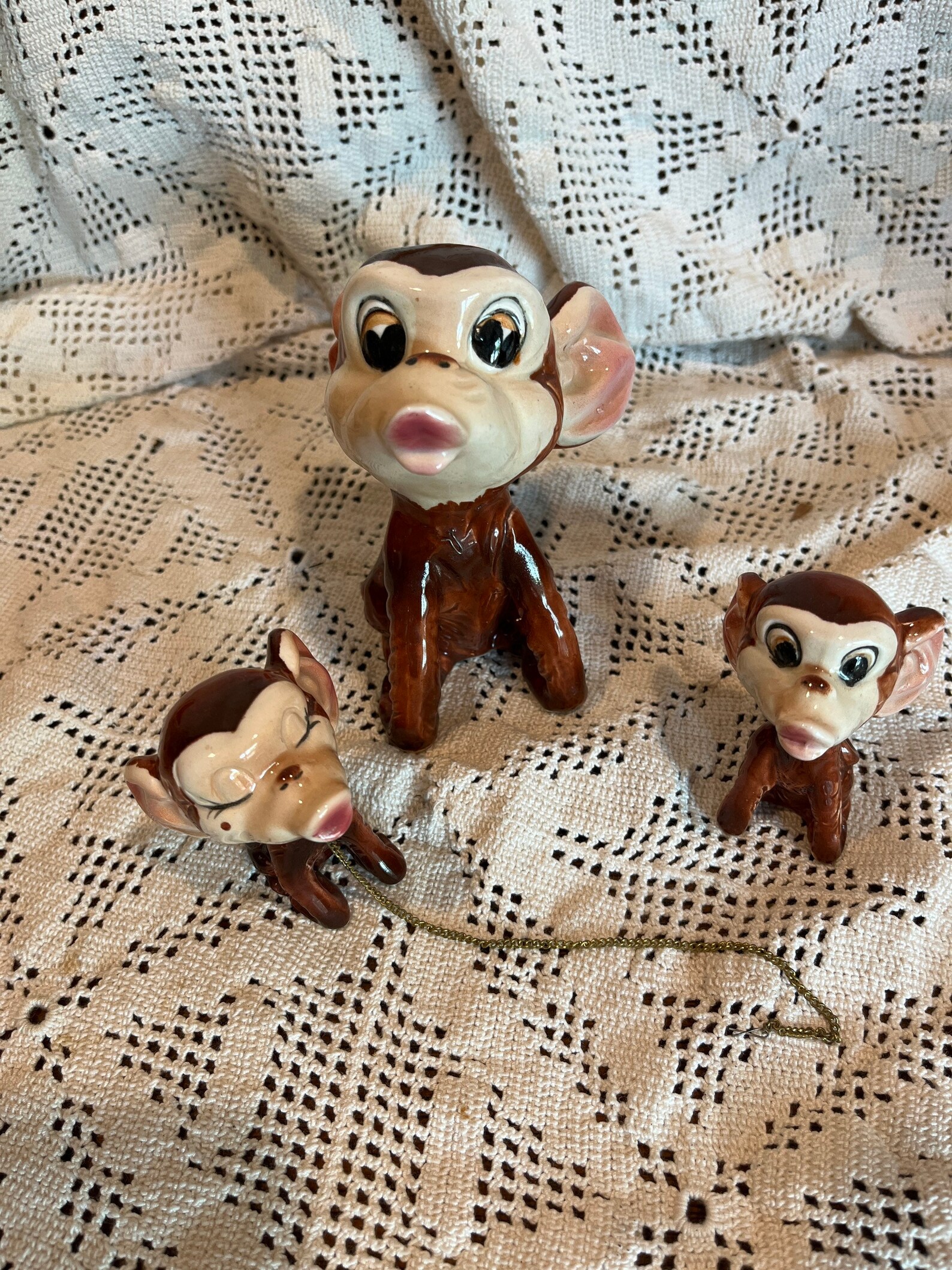 Vintage Kreiss and Company Kissing Monkeys Figurines Etsy Australia