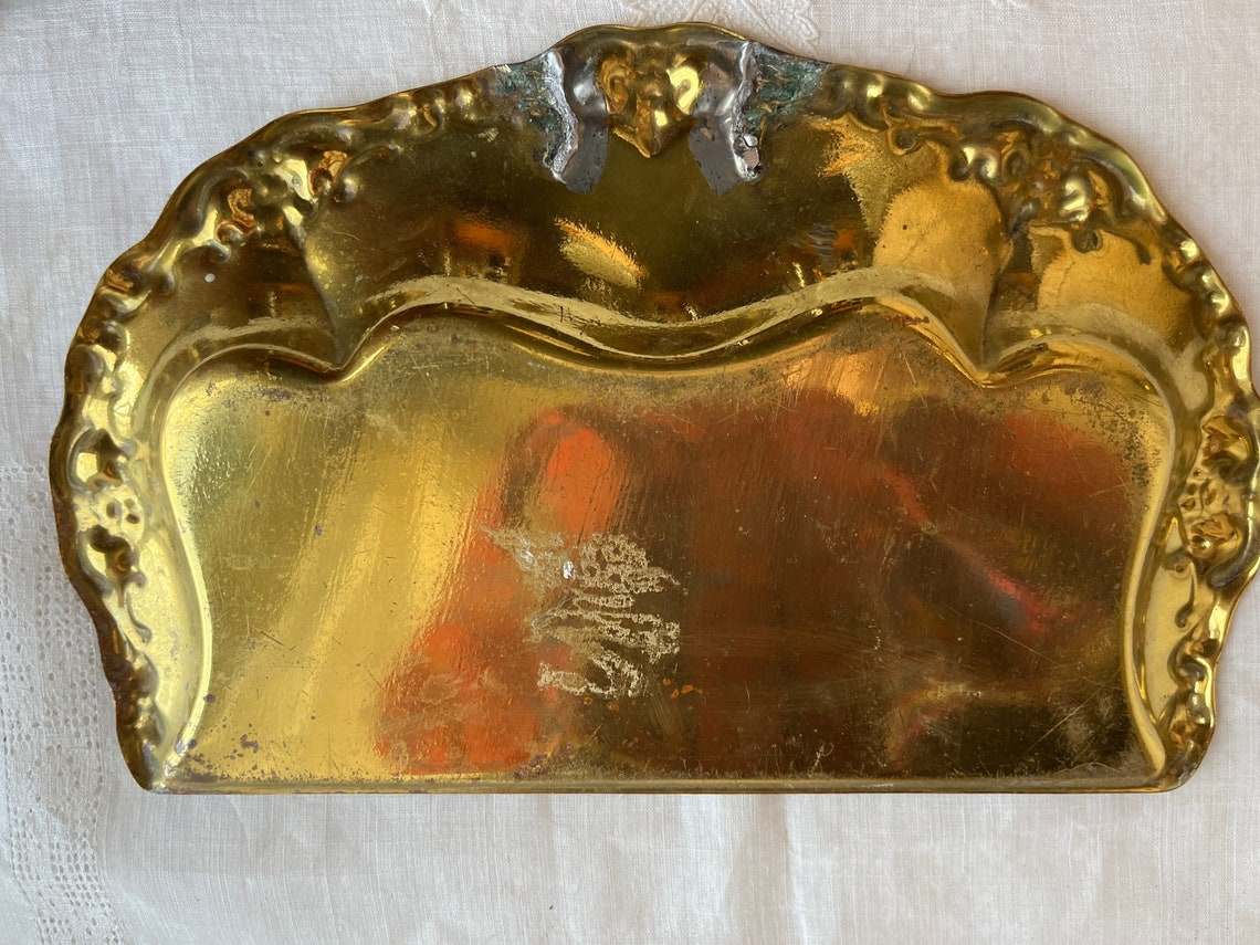 Vintage Brass Dust Pan Cleaning Supply Etsy