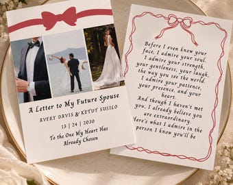 Custom Letter to My Spouse: Printed Keepsake Love Letter