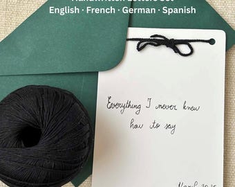 Servicio de cartas de amor manuscritas regalo de aniversario sorpresa romántica San Valentín ocasión especial mensaje personalizado emotivo