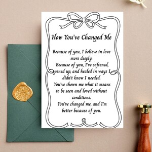 Birthday Letter to Partner Printable Love Keepsake Gift Bundle Canva Template Digital Download image 6