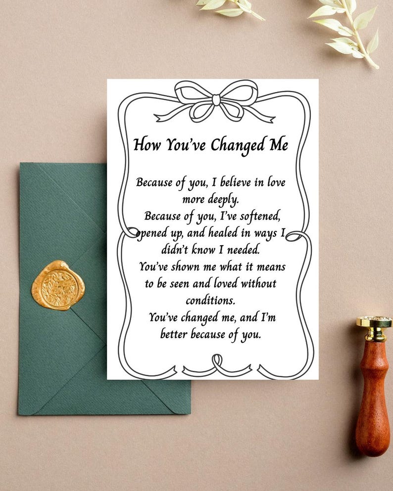 Birthday Letter to Partner Printable Love Keepsake Gift Bundle Canva Template Digital Download image 6