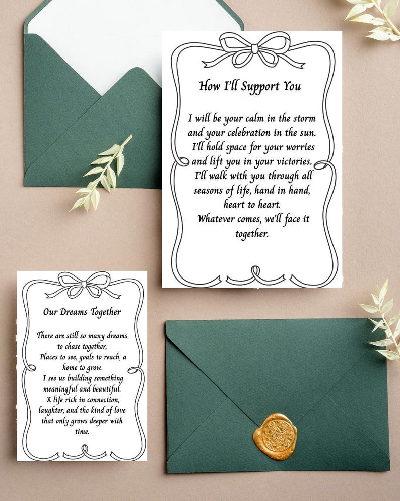 Birthday Letter to Partner Printable Love Keepsake Gift Bundle Canva Template Digital Download image 8