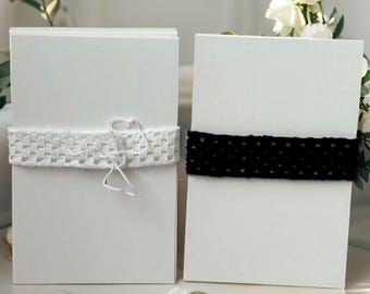 Cinta de encaje de algodón negra blanca decoración hecha a mano adorno material de manualidades proyecto de costura boda borde delicado