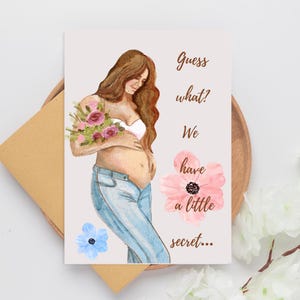 Cartão de anúncio de gravidez personalizável, modelo de convite para chá de bebê personalizado, pacote de convites para comemoração do primeiro aniversário