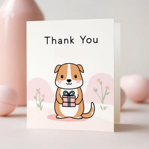 Modèle de carte de remerciement Carte de remerciement souris mignonne Carte de remerciement pour petite entreprise Remerciements Carte de voeux souris Carte à téléchargement immédiat