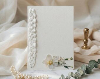 Borde de encaje tejido a crochet hecho mano para boda detalle nupcial para invitaciones costura vintage recuerdos decoración romántica boda