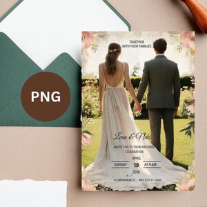 Hochzeit einladen Akzent Vorlage Bearbeitbar Digitaler Download Hof Thema Rustikale Einladungsreihe Dusty Pink Boho Blumeneinladungs-Reihe Fotokarte