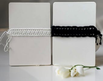 Envoltura de Carta de Boda Tejida a Mano Cinta de Encaje Rústica Personalizada para Votos Invitaciones y Cartas de Amor Recuerdo