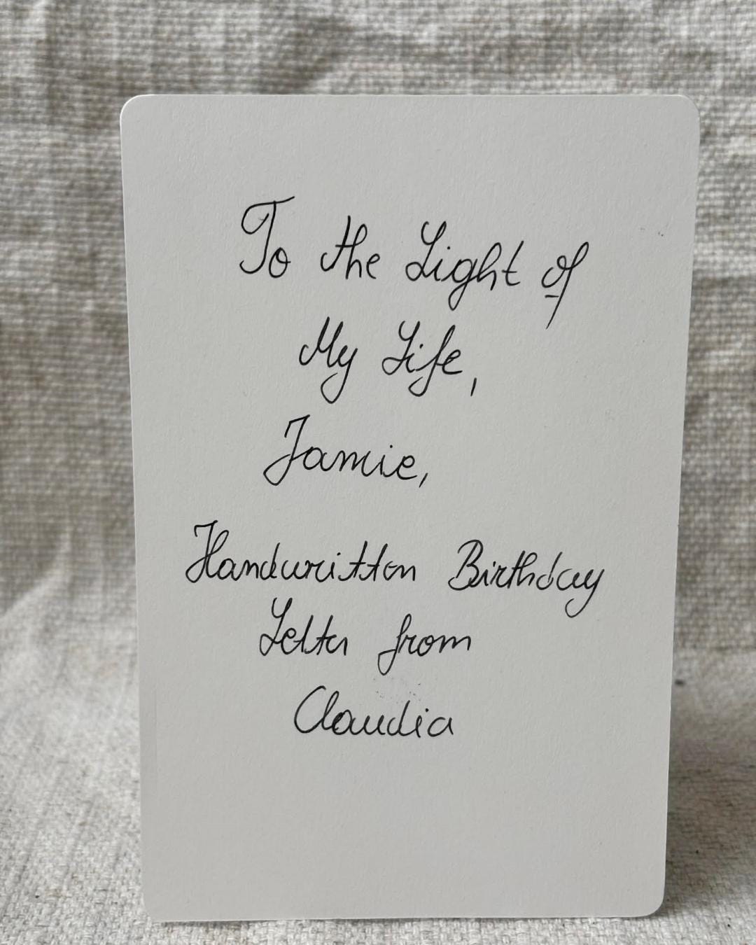 Sentimental Note Guide Custom Handwritten Letter: Elegant Cursive Note Card, Sentimental Gift ...