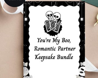 Boo Letter Printable Halloween Love Letter Handwritten Download Keepsake Bundle Gift