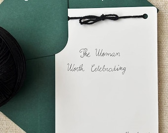 Servicio de cartas manuscritas personalizadas, tarjeta con caligrafía elegante, regalo sorpresa y mensaje sentimental especial