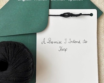 Kit de cartas de boda manuscritas, nota de amor y votos, recuerdo romántico para novios, regalo especial de la mañana