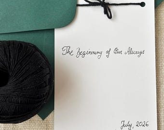 Tarjeta de carta de boda mensaje de boda escrito a mano recuerdo especial voto matrimonial regalo romántico nota de amor personalizada