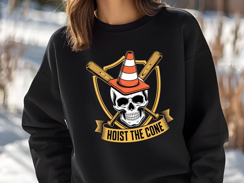 Pirates Hoist The Cone PNG | Funny Baseball Shirt Design | Men Women Humor Digital Download image 4