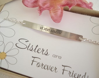 Personalized Engraved Bar Bracelet: Sterling Silver, Gold, Rose Gold