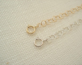 Extender: gold fill, sterling silver or rose gold fill extender
