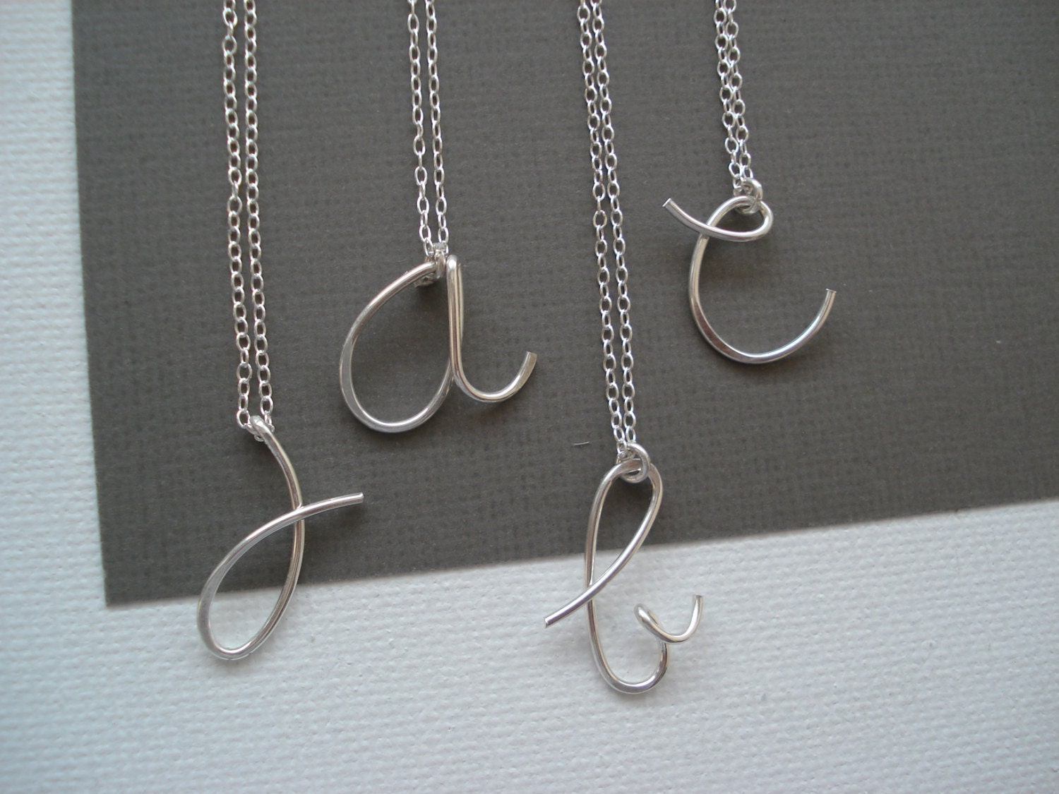 Cursive J Necklace Etsy Australia