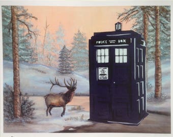 Dr. Who - Tardis 11"x14" print