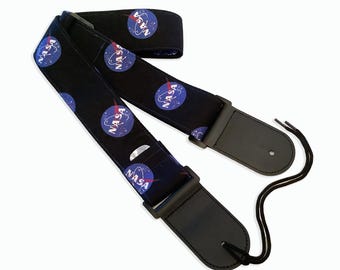 NASA Logo Guitar Strap (Black)