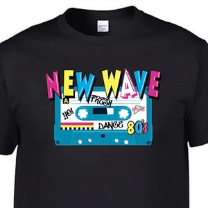 New Wave Retro Cassette 80&#39;s T-shirt