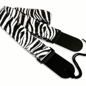 Zebra Print Guitar Strap
