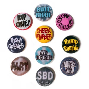 Set med 10 - 2,5 cm Fart-knappar