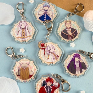 Fantasy Anime Character Keychain –  Chibi Acrylic Keychain - Otaku Gift - Set for Bags, Keys & Backpacks