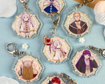 Fantasy Anime Character Keychain – Chibi Acrylic Keychain - Otaku Gift - Set for Bags, Keys & Backpacks